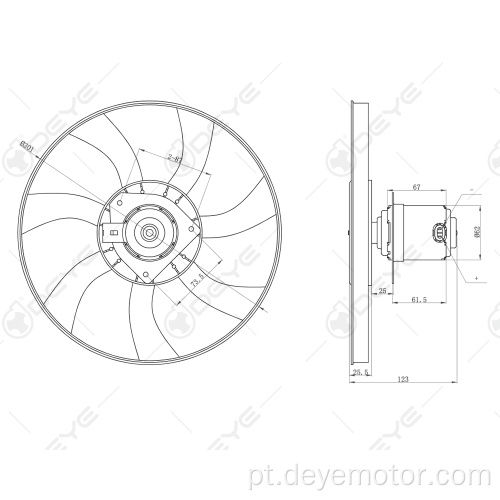 Ventilador de resfriamento do radiador de condensador para REANULT LAGUNA MEGANE